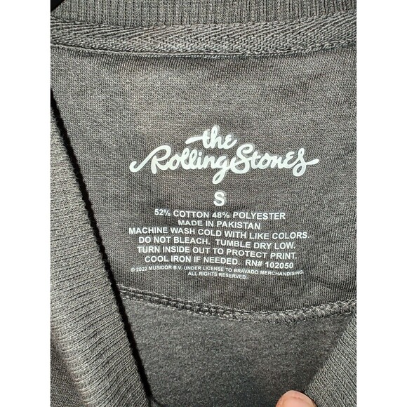 Rolling Stones Sweatshirt Adult Small Gray Logo Winter Snow Theme Sweater - Picture 7 of 15